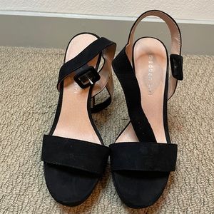 Black Open Toe Heels